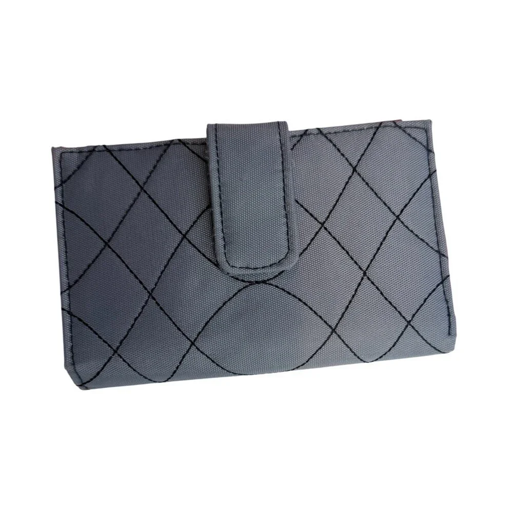 Travelon Wallet Womens One Size Gray Quilted RFID Bifold Zip Coin Pocket